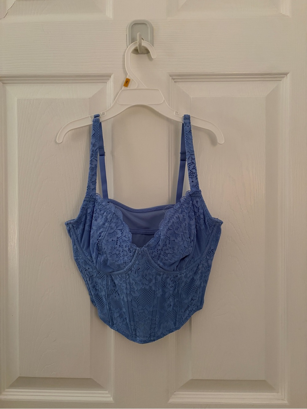 2 Gilly Hicks corset tank tops blue and pink